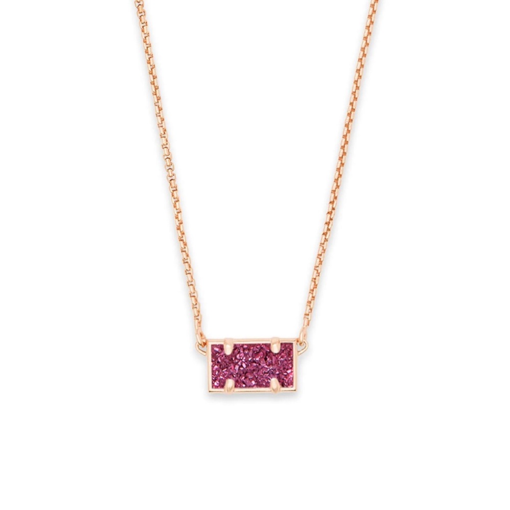 KENDRA SCOTT
Pattie Rose Gold - Deep Fuchsia Drusy Necklace